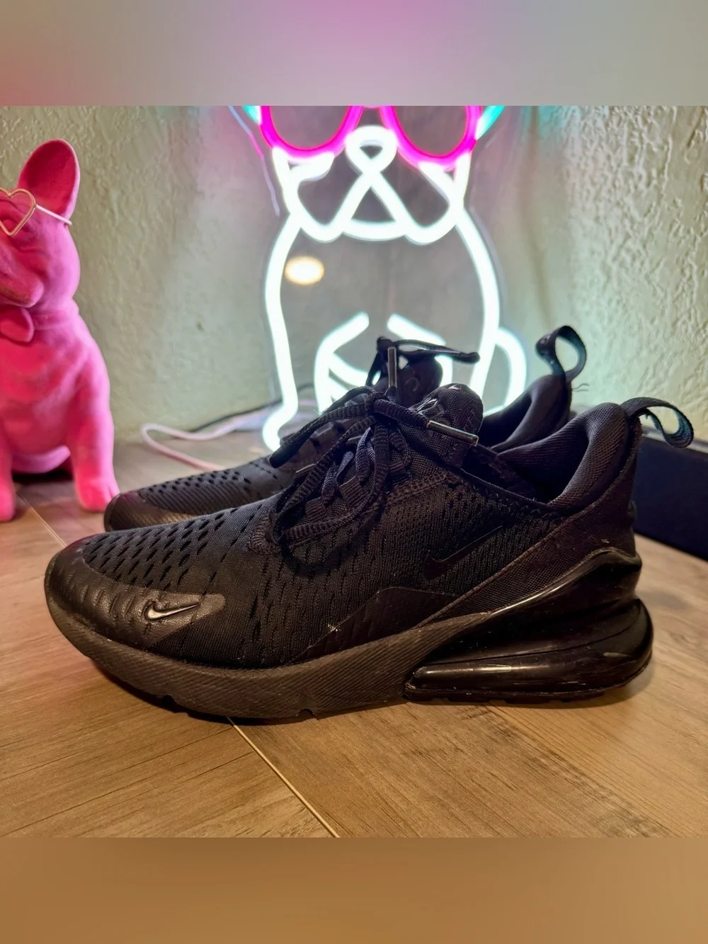 Nike Black Kids' Air Max Style Cushion Sneakers 4.5